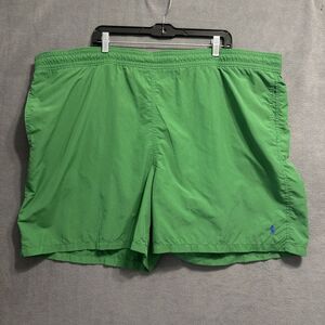 Polo Ralph Lauren Swim Trunks Mens 3XB 3X Big & Tall Green Drawstring Beach